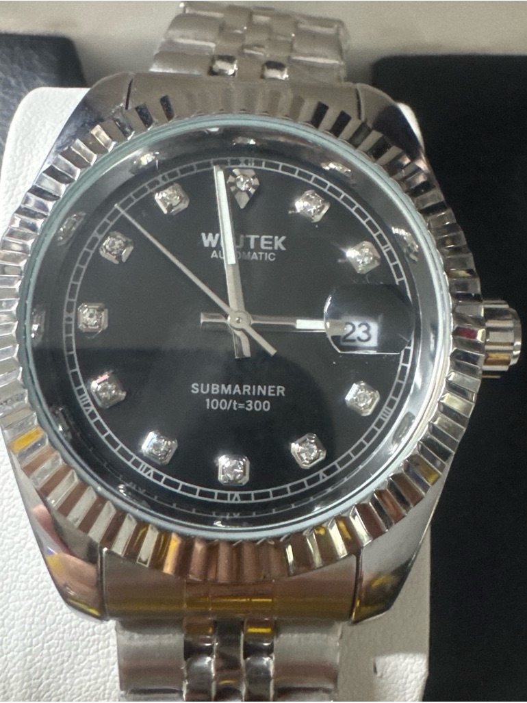 133 Wintek Submariner Automatic Silver Watch  Black Dial Russian